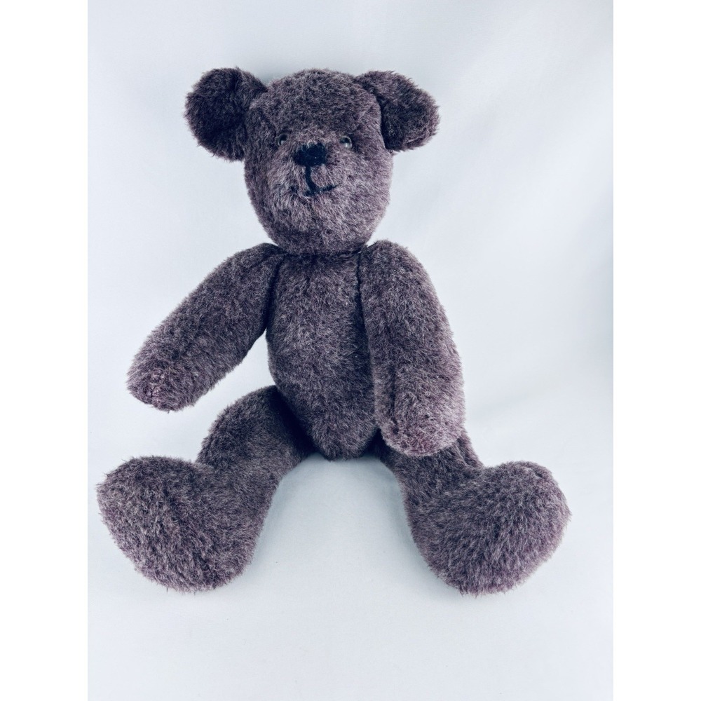 Vintage Hand Made Stuffed Jointed Purple Teddy Bear Gee Jay Creations - Plush
